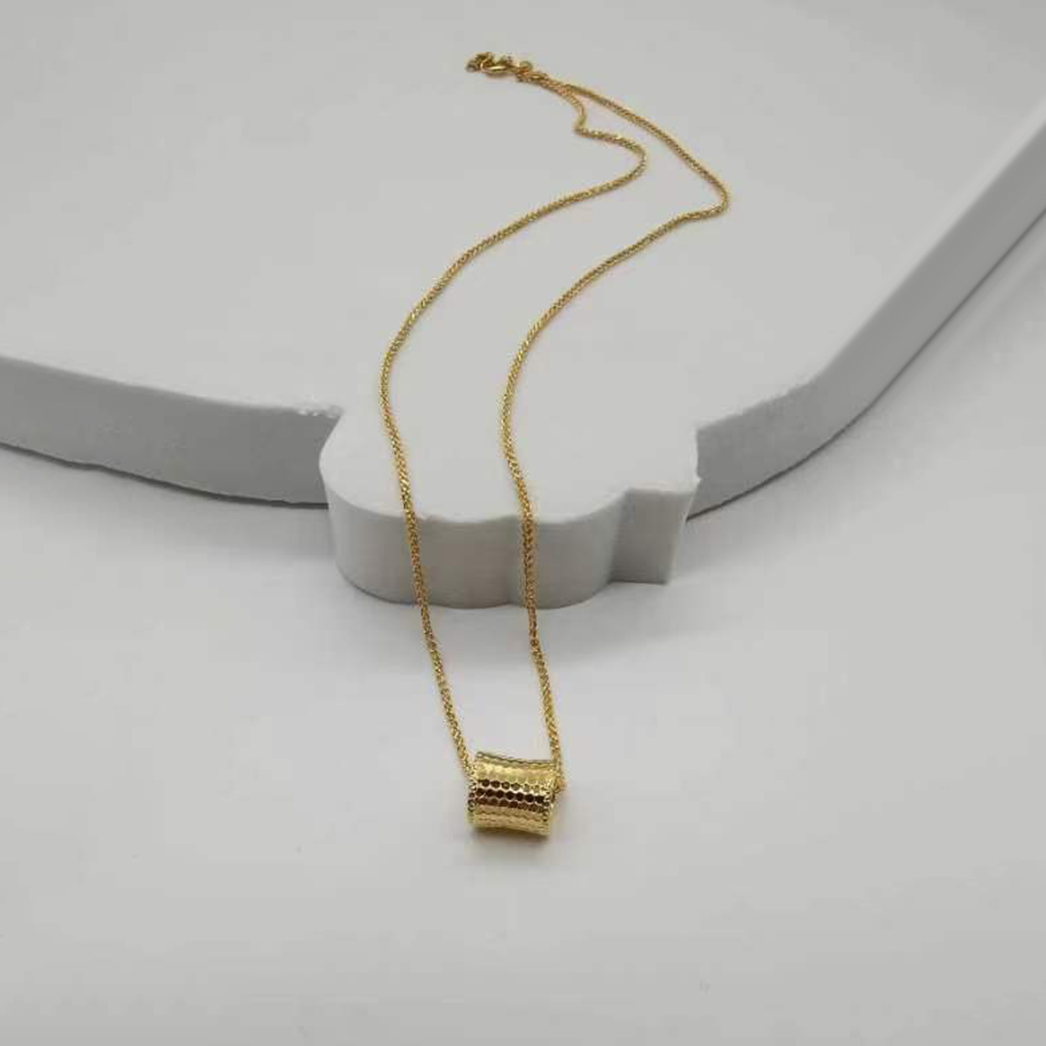 Alluvial gold vacuum electroplating 24K gold fish scale waist necklace