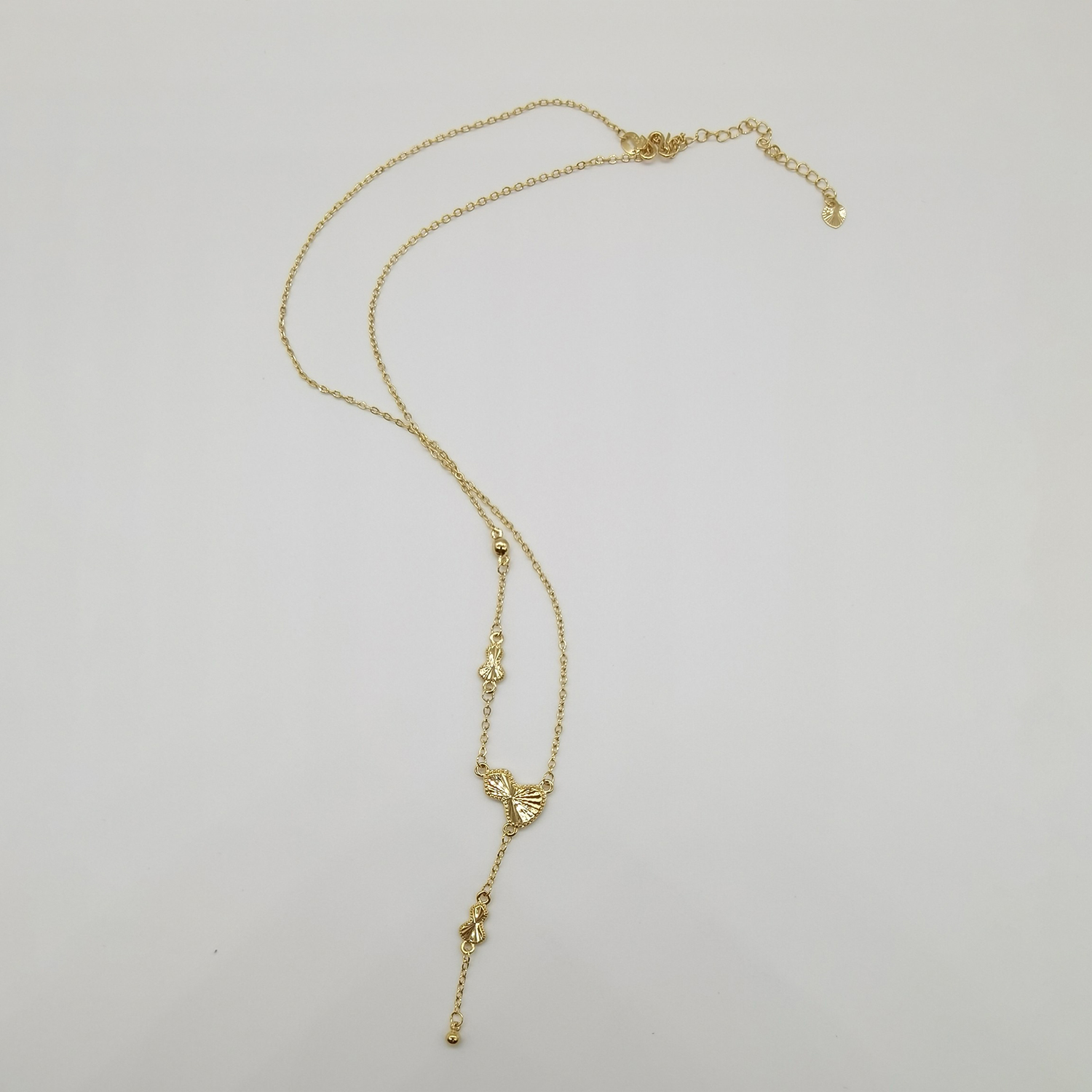 Alluvial gold vacuum electroplating 24K gold gourd tassel necklace