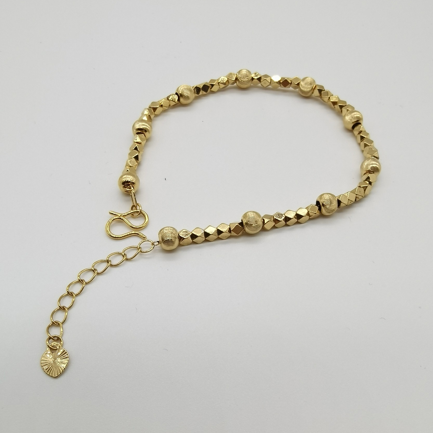 Alluvial gold vacuum electroplating 24K gold cat eye pearl bracelet