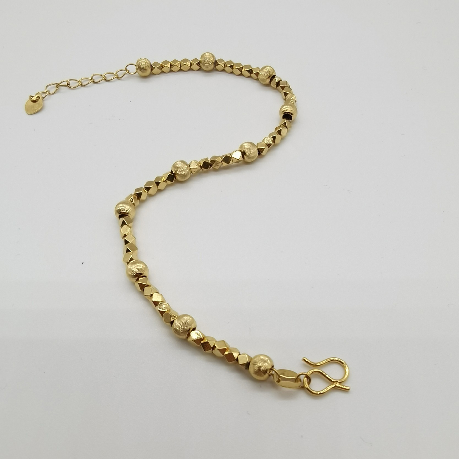 Alluvial gold vacuum electroplating 24K gold cat eye pearl bracelet